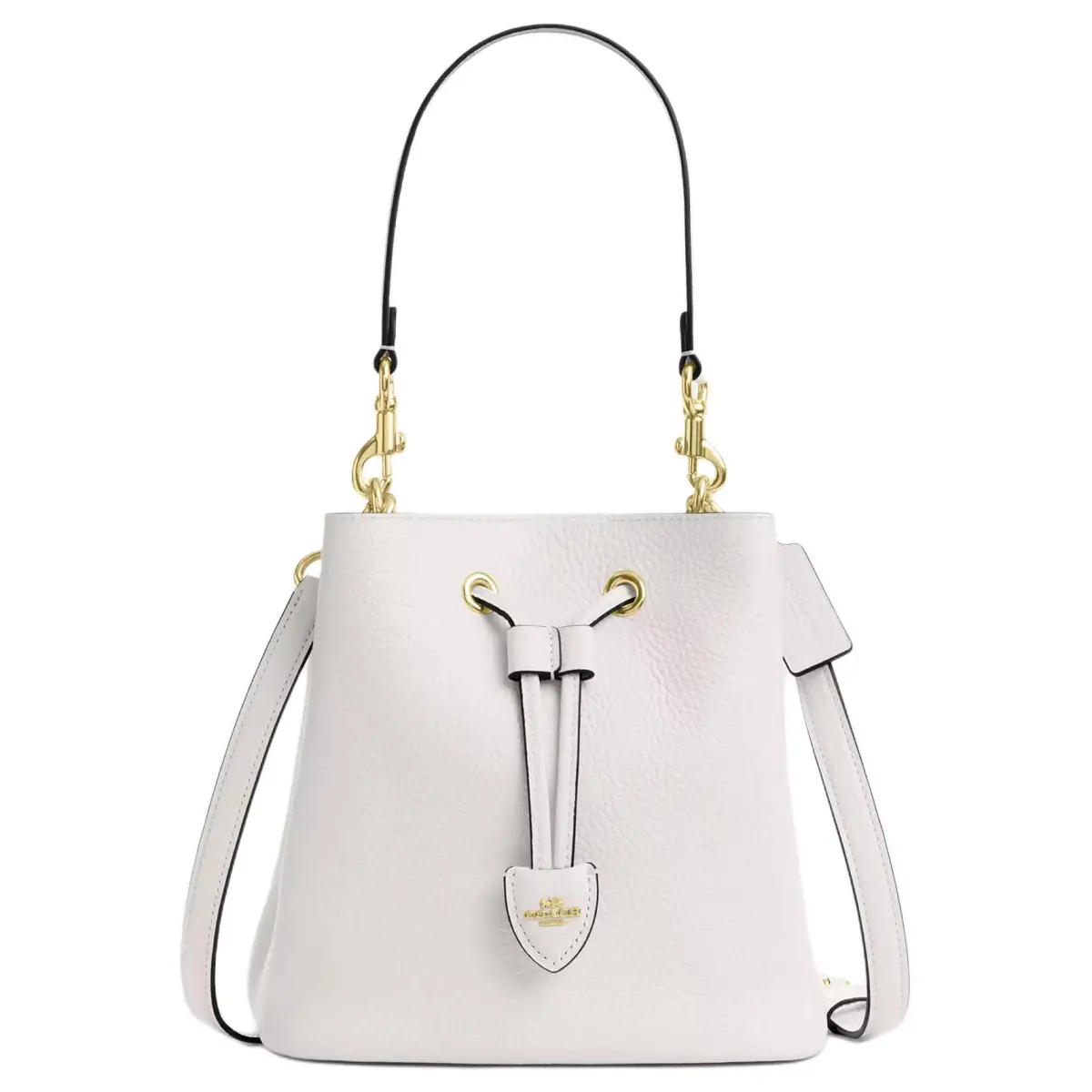 COACH Rowan Leather Shoulder Bag Small Women's White