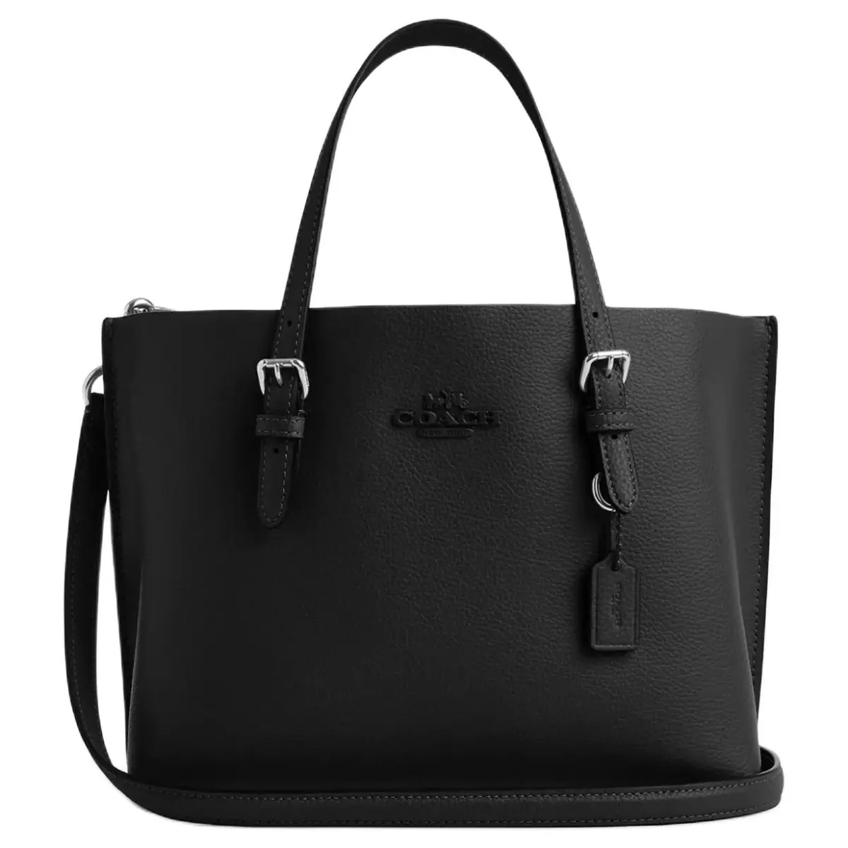 COACH Mollie Cow Split Leather Handbag 25 Women's Black