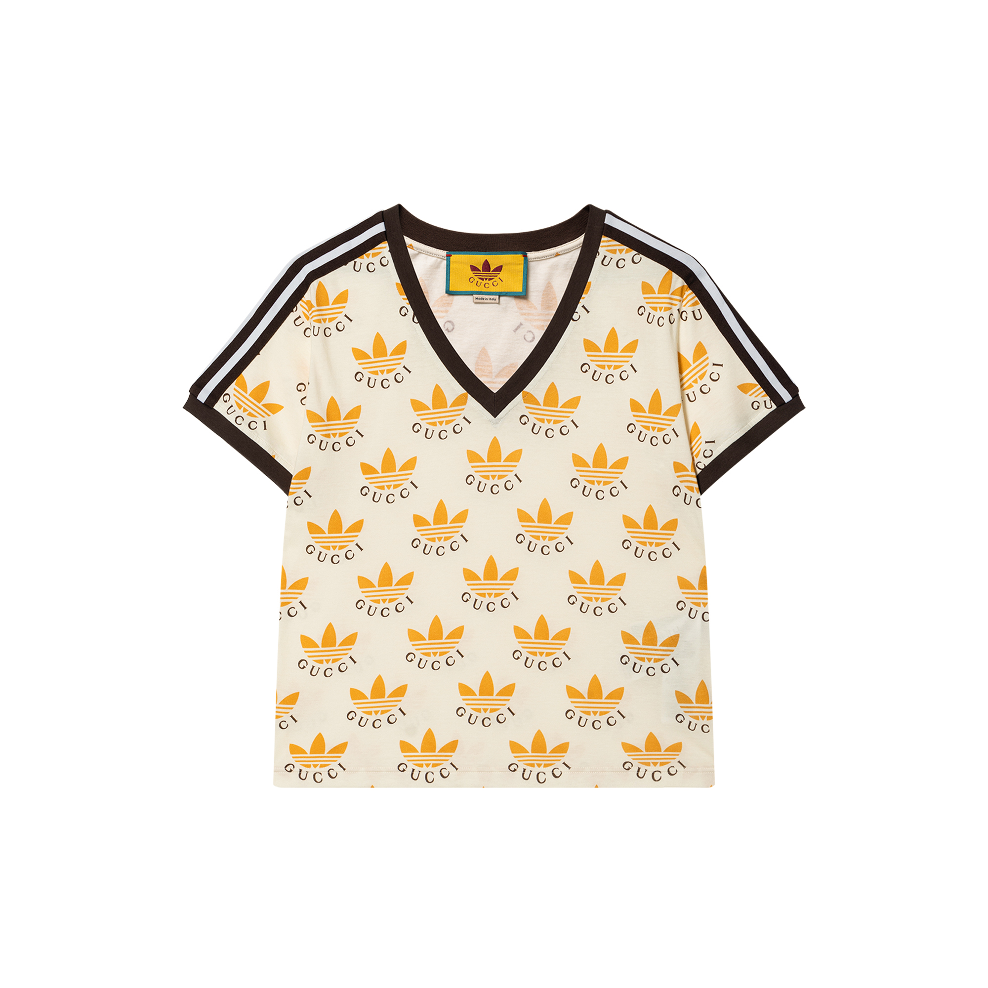 Футболка Gucci × adidas originals (слоновая кость)