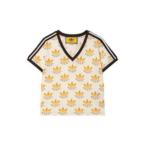 GUCCI X Adidas Trefoil Print T Shirt