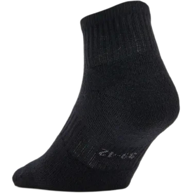 DECATHLON Crew Socks Unisex 3 Pack Black