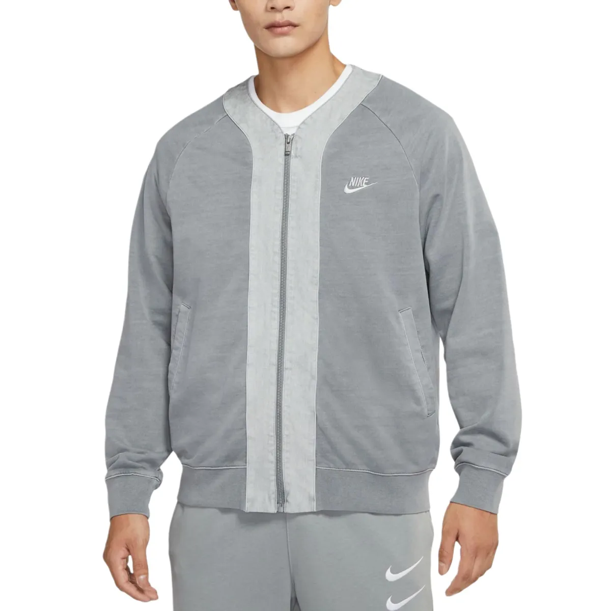 Nike Jackets Men's Particle Gray Collarless Moderate Other
