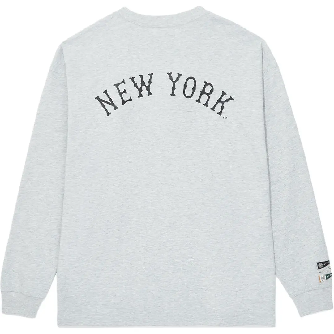 New Era T-Shirts Unisex Heather Gray Crew Neck Moderate