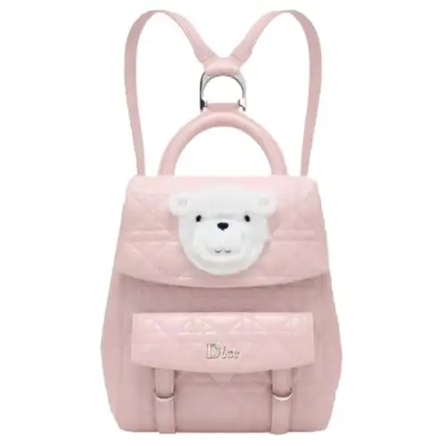 DIOR Leather Backpack For Kids' Pink