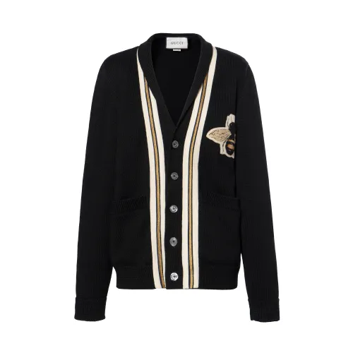 【Previous Season】Wool cardigan with bee appliqué