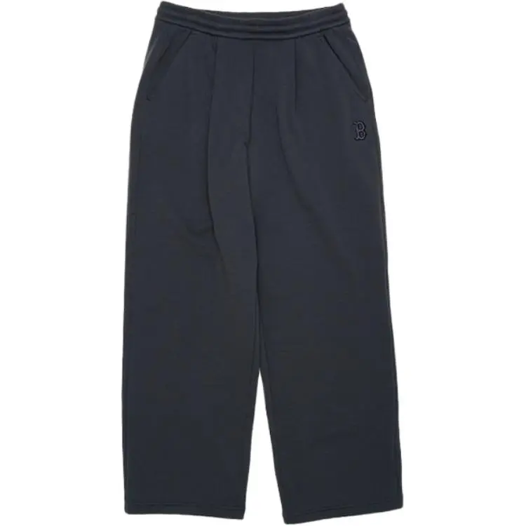 MLB Boston Red Sox Comfortable Thermal Fleece Lined Loose Fit Wide Leg Slimming Casual Pants Unisex