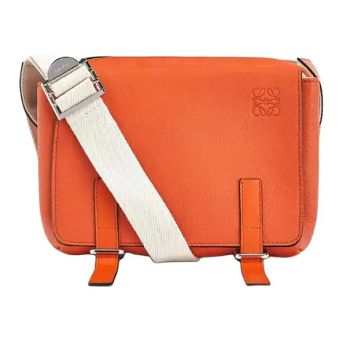 LOEWE Cow Leather Shoulder Bags Women's Orange