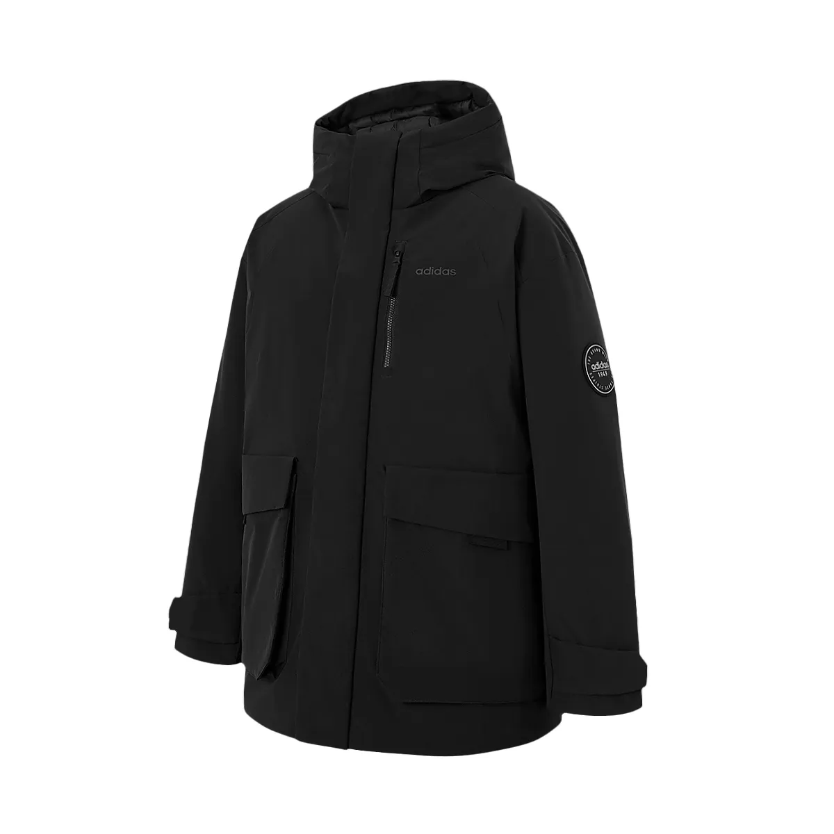 Adidas Down Jackets Men's Black Hooded (Non-detachable) Moderate