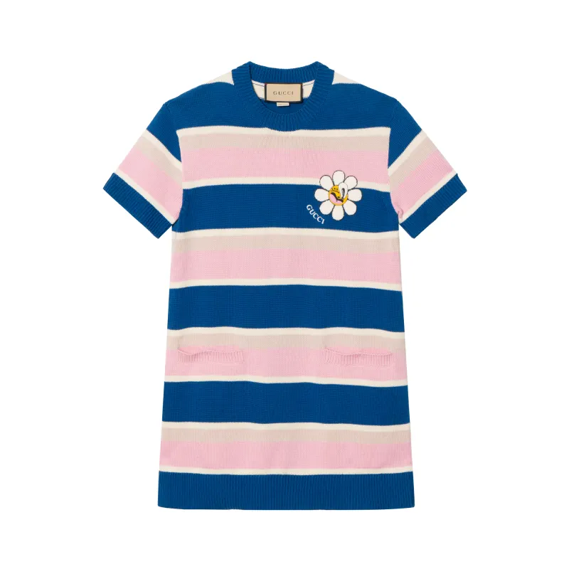 GUCCI SS24 Short Sleeved Dress Women's Multicolor