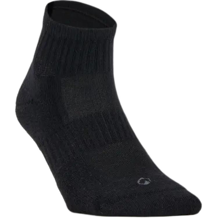 DECATHLON Crew Socks Unisex 3 Pack Black