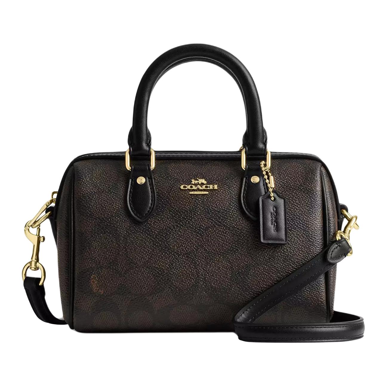 Женская сумка COACH Rowan 18 (коричневая)