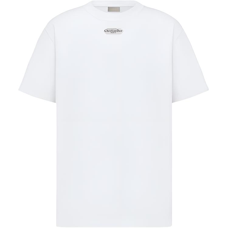 DIOR Dior FW25 Essentials series Christian Dior Paris label cotton jersey loose fit T-shirt for men