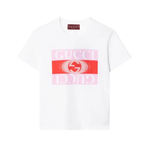 GUCCI Logo Printed Crewneck T Shirt