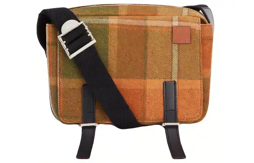 LOEWE Flap Closure Fabric Crossbody Bags Men's Brown/Black