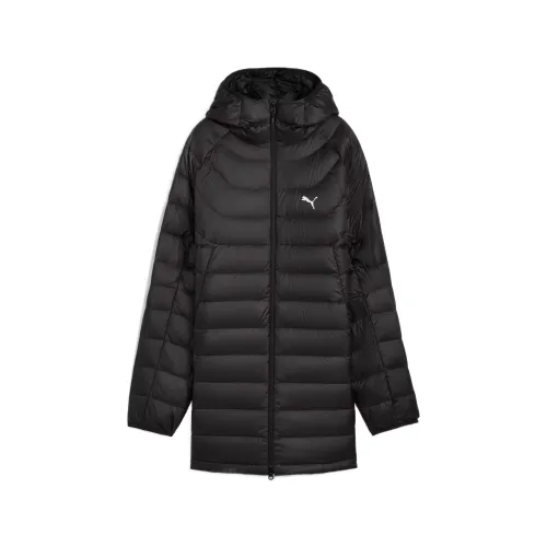 Puma hooded logo-detail puffer jacket