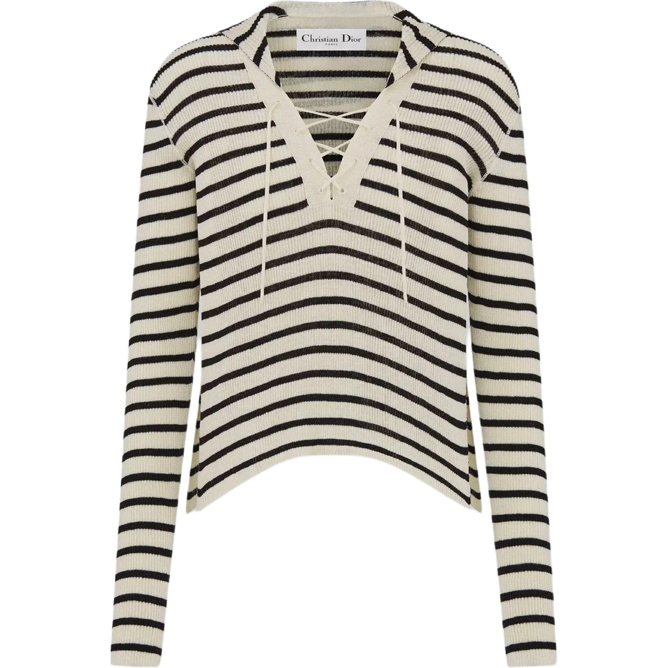 Женский джемпер Dior Linen Silk Knit (бежевый)