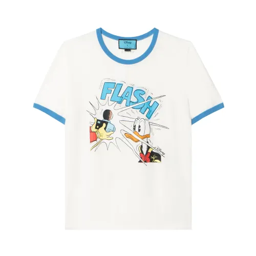 GUCCI X Disney Donuld Duck T Shirt White/Blue