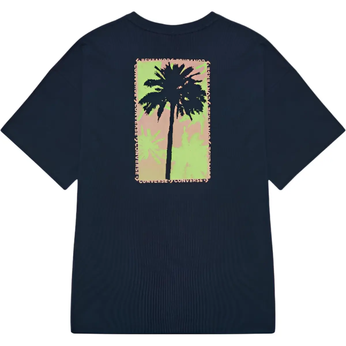 Converse T-Shirts Unisex Black Crew Neck Moderate Straight Fit