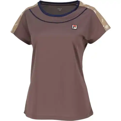 FILA Tennis Tops Women's Brown Crew Neck