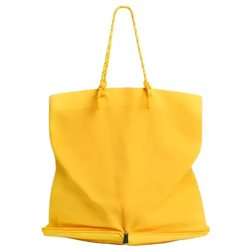 Bottega Veneta Beak Foldable Calfskin Tote Bag, Shopping Bag, Handbag Men's Yellow