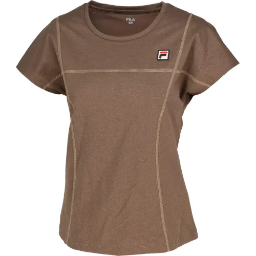 FILA Tennis Tops Women's Brown Crew Neck Moderate