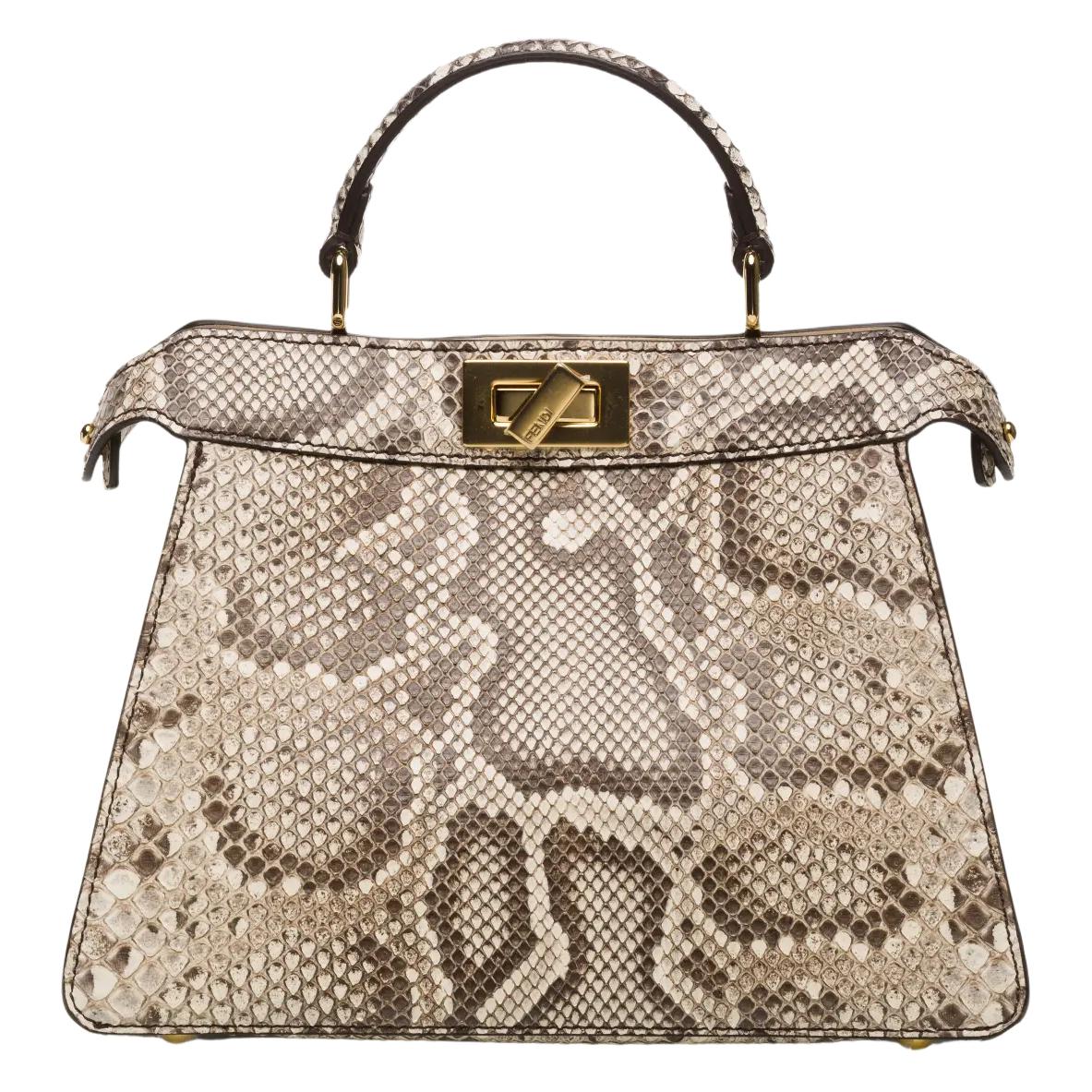 Женская сумка Fendi Peekaboo ISeeU (темно-серая)