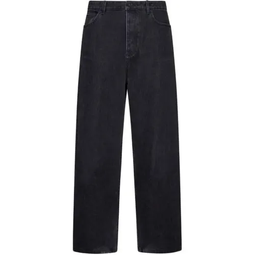 Balenciaga Jeans Men's Black Moderate Straight Fit Pants