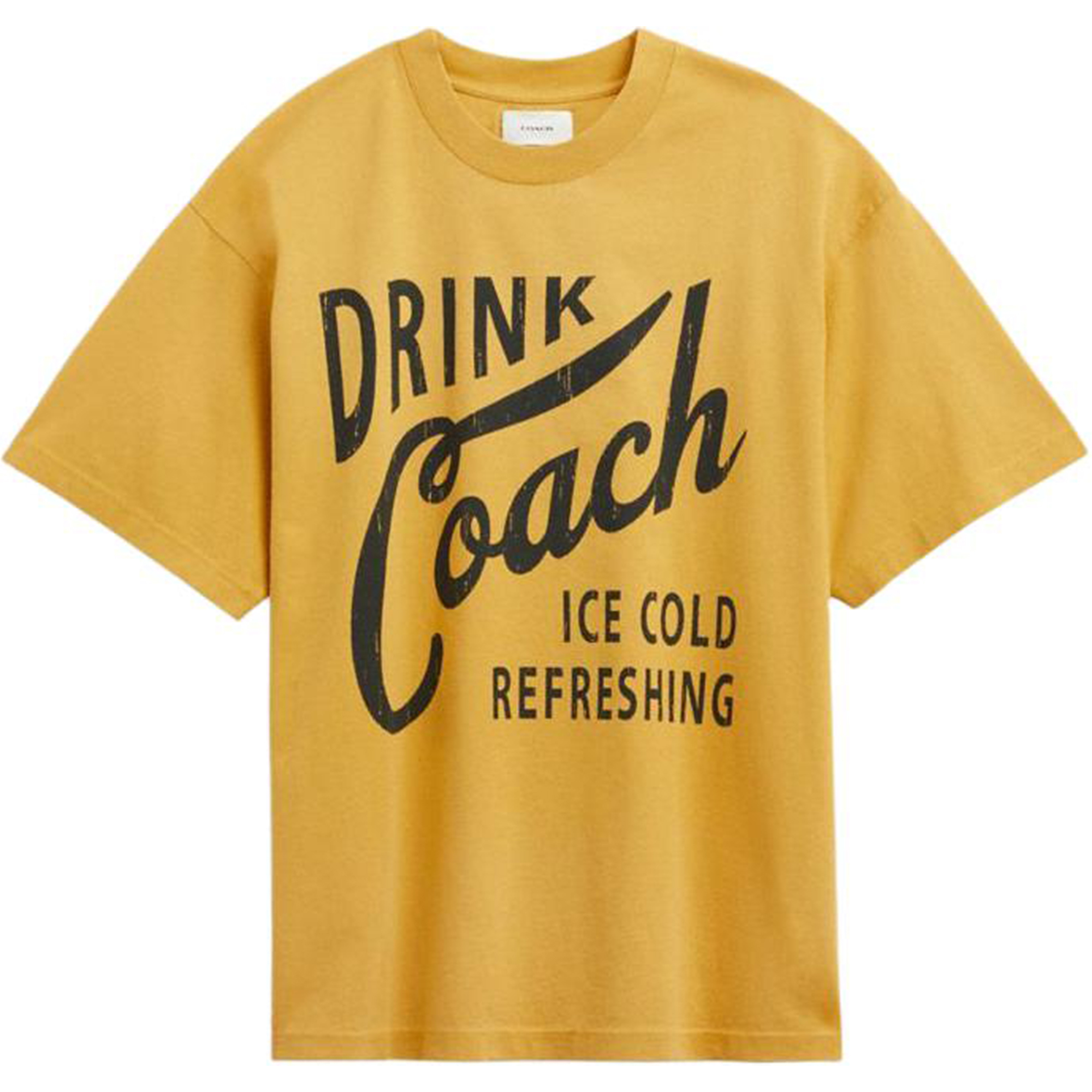 Мужская футболка COACH Logo (желтая)