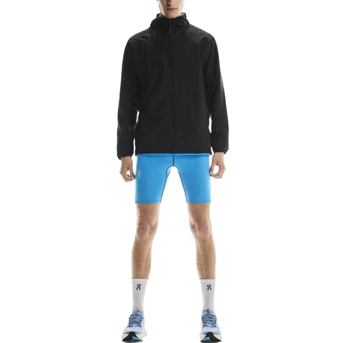 On Pace Jackets Men's Cerulean/Black Hooded Moderate Other