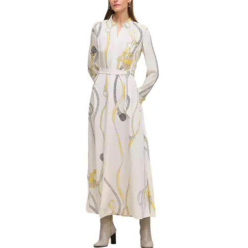 HERMES FW25 Long Sleeved Dress Women's