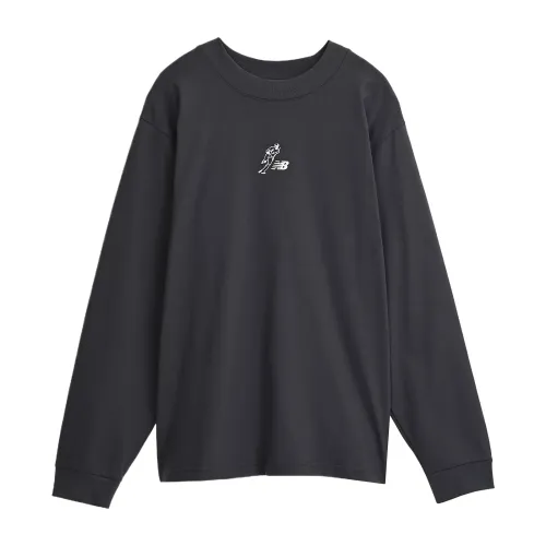 New Balance T Shirts Men's Gray Crew Neck
