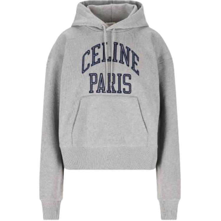 Женское худи CELINE с логотипом (черное)