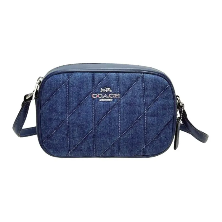 COACH Jamie Fabric Camera Bag, Crossbody Bag, Shoulder Bag Mini Women's Denim Blue