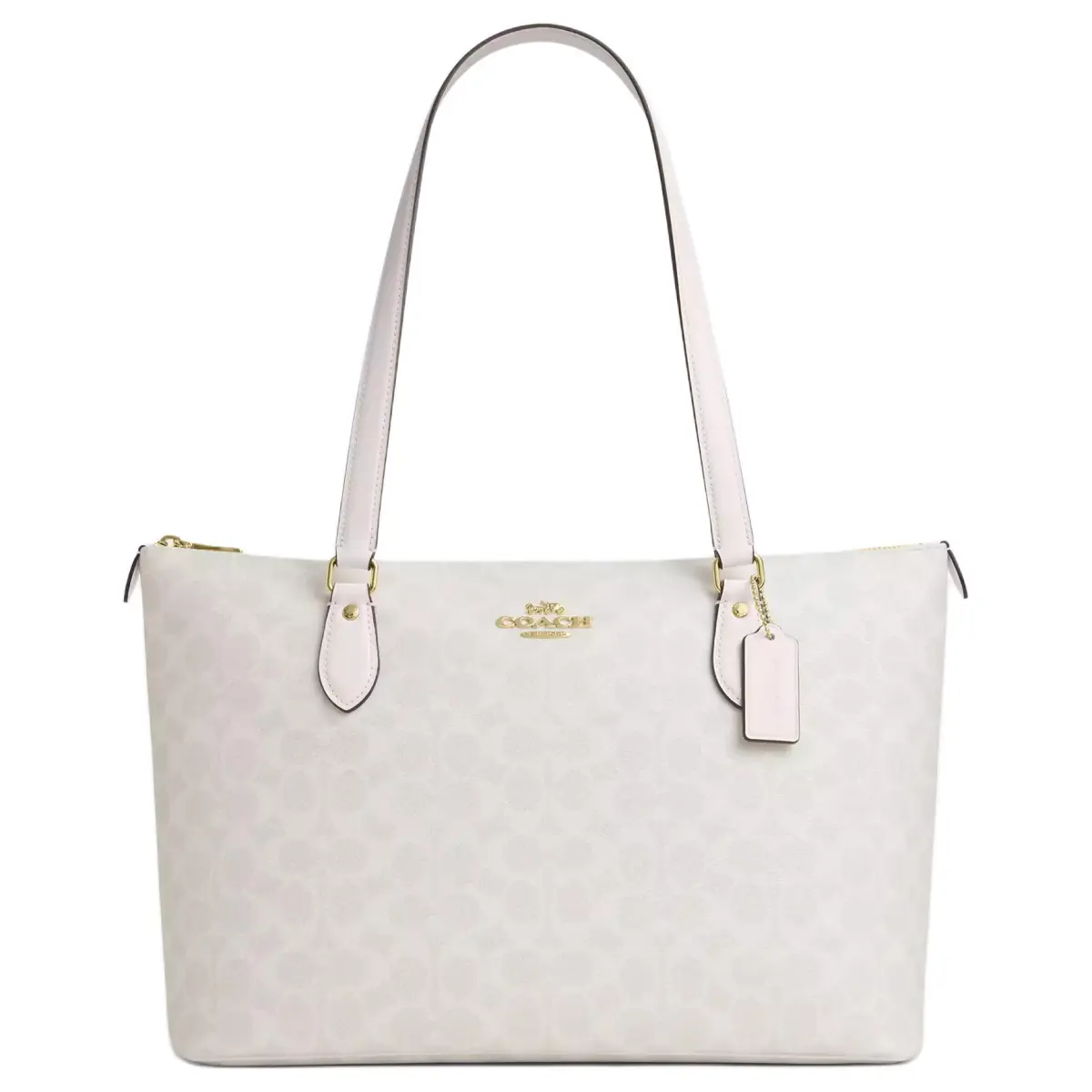 COACH Artificial Leather Tote Bag, Shopping Bag, Handbag, Shoulder Bag Large Women's Chalk White