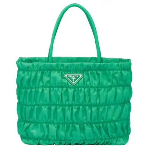 PRADA Nylon Tote Handbag Women's Green