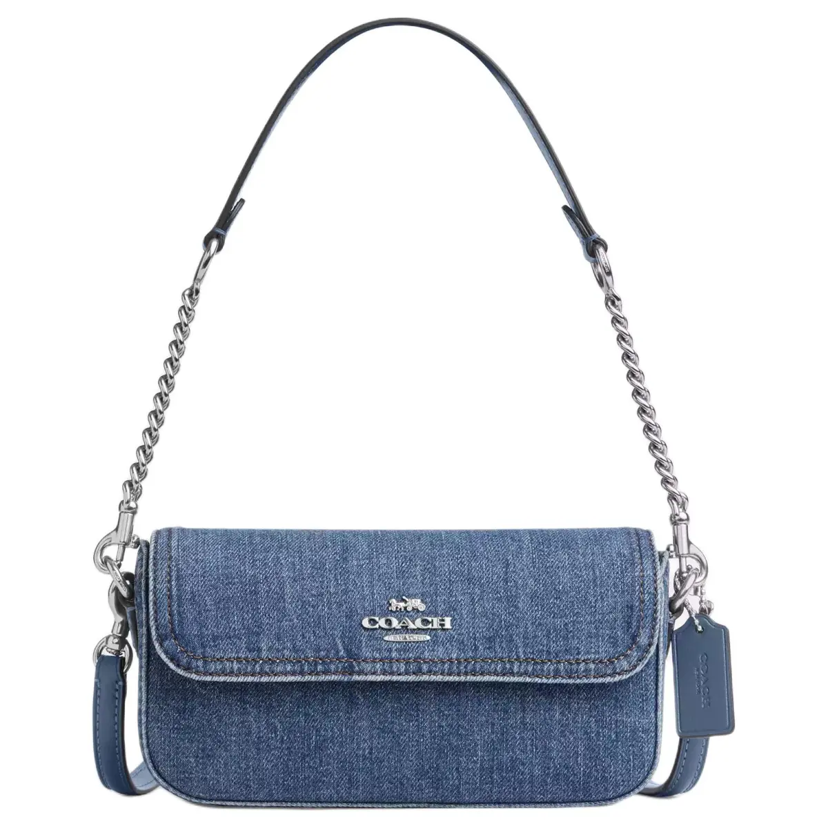 COACH Denim Crossbody Bag, Shoulder Bag Small Women's Blue