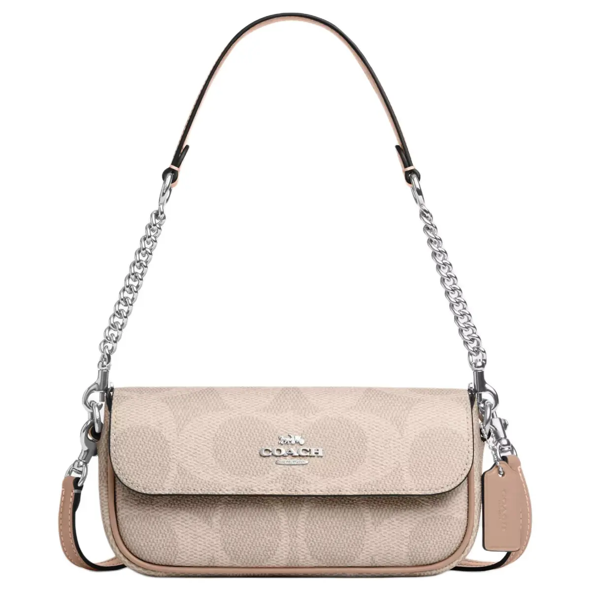 COACH Artificial Leather Crossbody Bag, Shoulder Bag Small Women's Beige