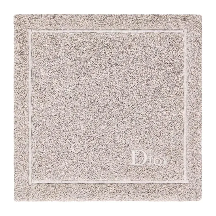 DIOR Dior, square brown towel, print, 30×30cm