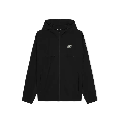 New Balance Jackets Men's Black Hooded Moderate Other