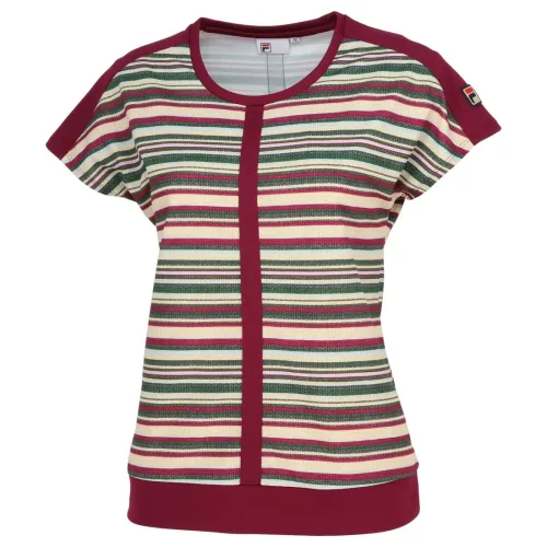FILA Tennis Tops Women's Burgundy Crew Neck Moderate