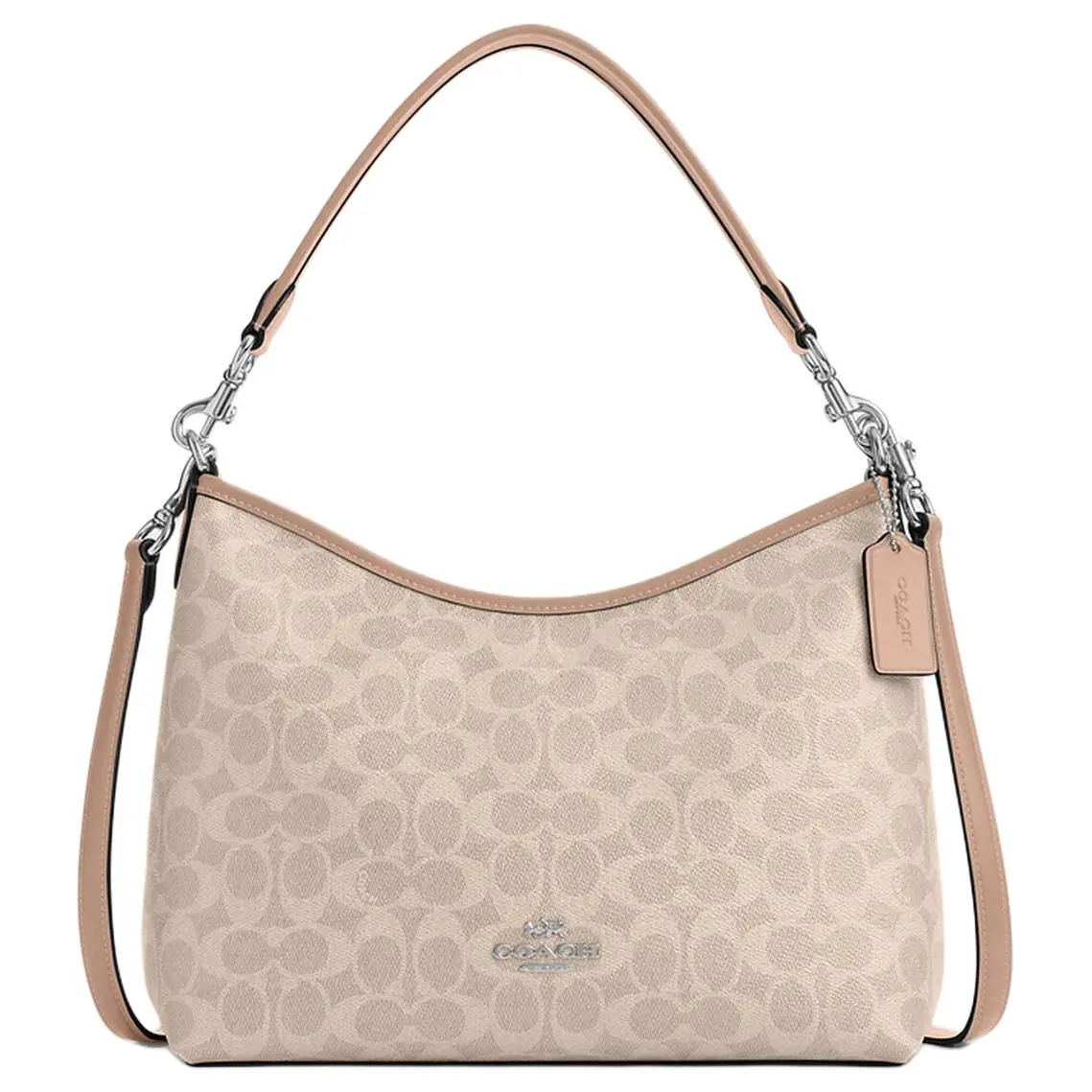 COACH Laurel Artificial Leather Crossbody Bag, Shoulder Bag Large Women's Sand & Taupe