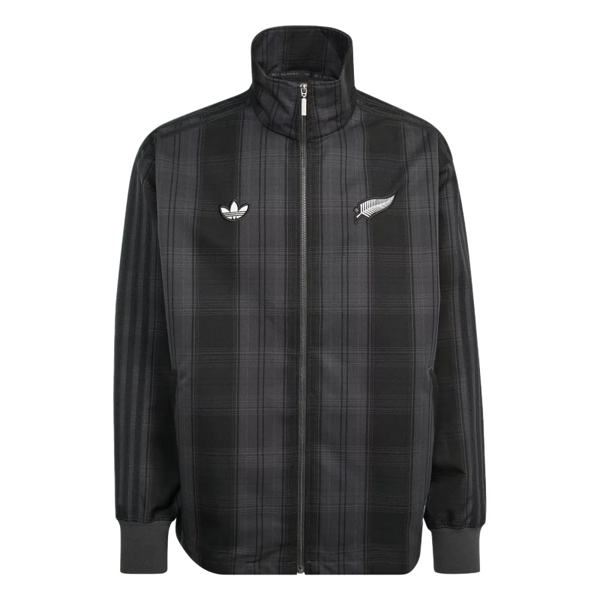 Adidas Originals Firebird ALL BLACKS PLAID TRACK TOP Jacket Men's Carbon Black