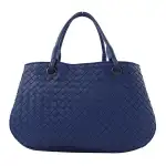 Bottega Veneta Sheepskin Shoulder Bag, Tote, Handbag Unisex Blue
