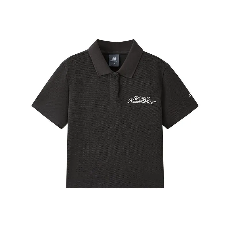 New Balance Polo Shirts Women's Dark Gray Polo Collar Moderate