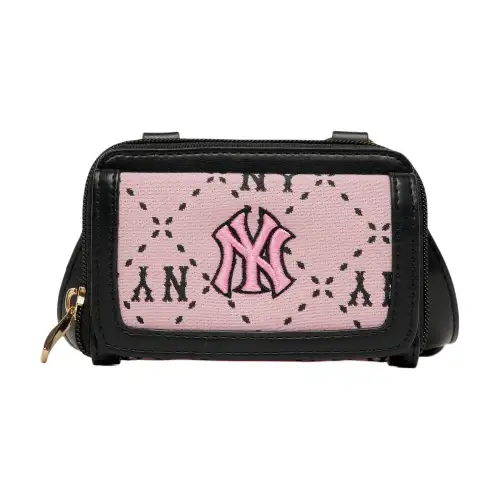 MLB Artificial Leather Crossbody Bag, Shoulder Bag, Wallet Regular Women's Pink