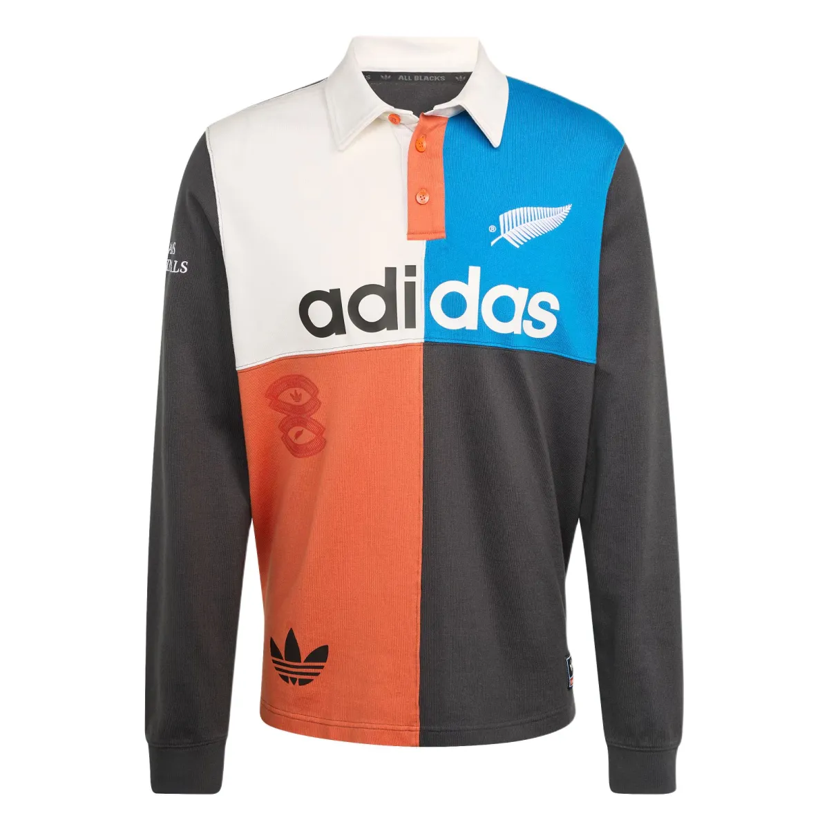 Adidas Originals RUGBY ALL BLACKS HERITAGE Polo Shirt Men's Carbon Black