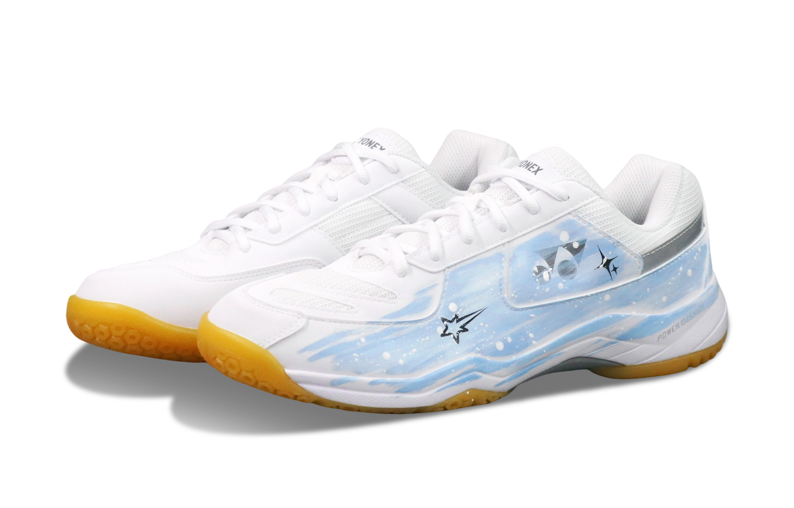 YONEX Power Cushion Wear resistant And Lightweight Low top Badminton Shoes Unisex Light Blue