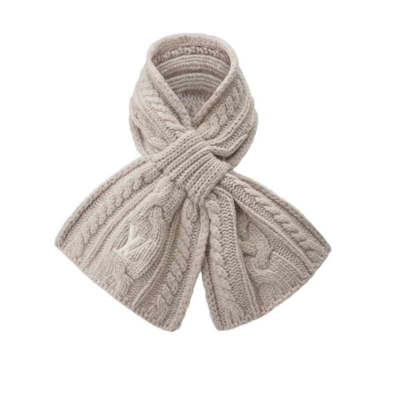 Мужской шарф Louis Vuitton MINI CABLE (бежевый)