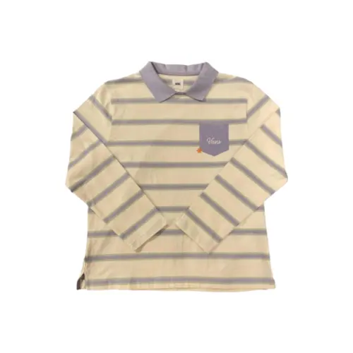 Vans Polo Shirts Men's Beige Polo Collar Moderate Straight Fit