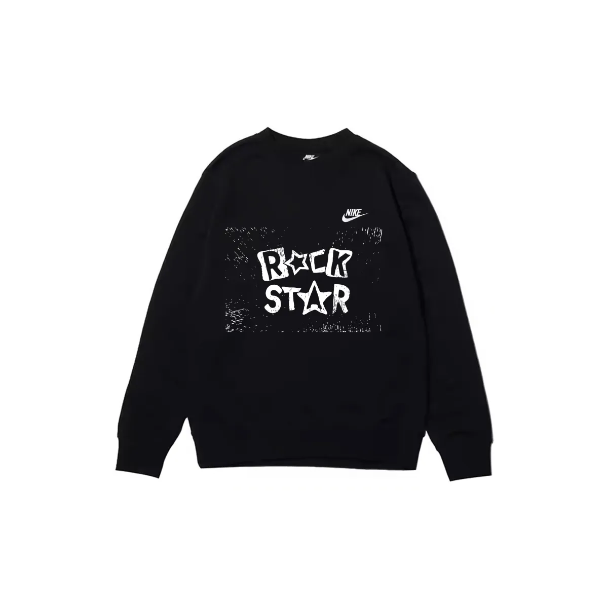Nike Sweatshirts Men's Black Crew Neck Moderate